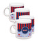 Classic Anchor & Stripes Espresso Cup Group of Four Front