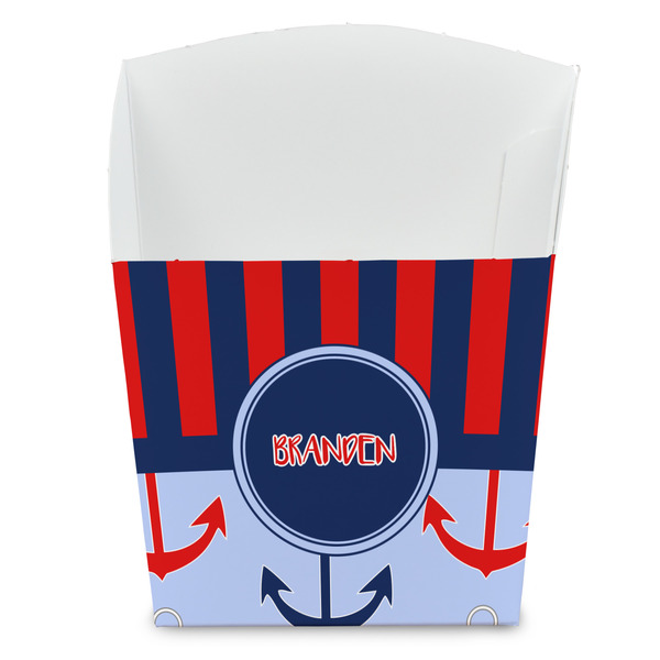 Custom Classic Anchor & Stripes French Fry Favor Boxes (Personalized)