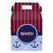 Classic Anchor & Stripes Gable Favor Box - Front