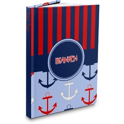 Classic Anchor & Stripes Hardbound Journal - 7.25" x 10" (Personalized)