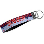 Classic Anchor & Stripes Webbing Keychain Fob - Small (Personalized)