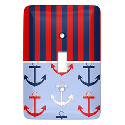 Classic Anchor & Stripes Light Switch Cover (Single Toggle)