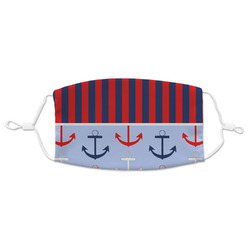 Classic Anchor & Stripes Adult Cloth Face Mask - Standard