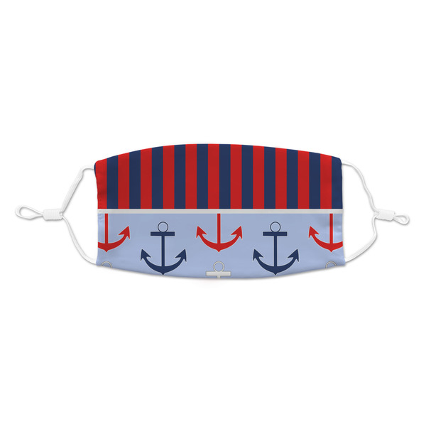 Custom Classic Anchor & Stripes Kid's Cloth Face Mask - Standard