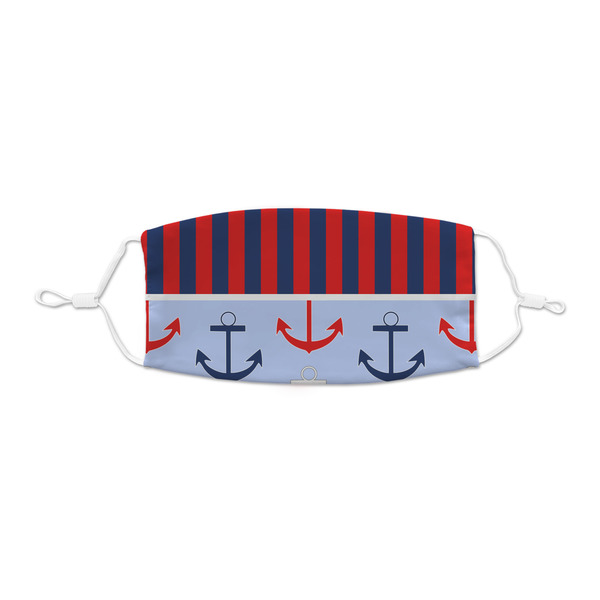 Custom Classic Anchor & Stripes Kid's Cloth Face Mask - XSmall