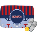 Classic Anchor & Stripes Memory Foam Bath Mat (Personalized)