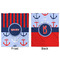 Classic Anchor & Stripes Minky Blanket - 50"x60" - Double Sided - Front & Back