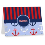 Classic Anchor & Stripes Note cards (Personalized)