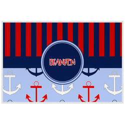 Classic Anchor & Stripes Laminated Placemat w/ Name or Text