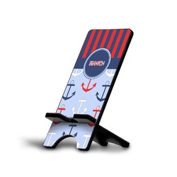 Classic Anchor & Stripes Cell Phone Stand (Small) (Personalized)