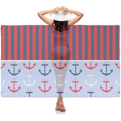 Classic Anchor & Stripes Sheer Sarong