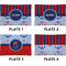 Classic Anchor & Stripes Set of Rectangular Appetizer / Dessert Plates (Approval)