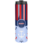 Classic Anchor & Stripes Stainless Steel Skinny Tumbler - 20 oz (Personalized)