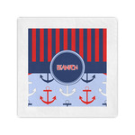 Classic Anchor & Stripes Cocktail Napkins (Personalized)