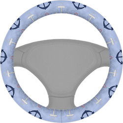 Classic Anchor & Stripes Steering Wheel Cover