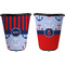 Classic Anchor & Stripes Trash Can Black - Front and Back - Apvl