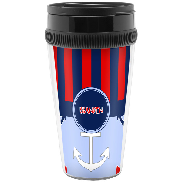 Custom Classic Anchor & Stripes Acrylic Travel Mug without Handle (Personalized)