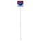 Classic Anchor & Stripes White Plastic Stir Stick - Double Sided - Square - Single Stick