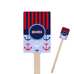 Classic Anchor & Stripes Rectangle Wooden Stir Sticks (Personalized)