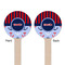 Classic Anchor & Stripes Wooden 6" Stir Stick - Round - Double Sided - Front & Back