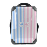 Striped w/ Whales 15" Hard Shell Backpack (Personalized)