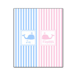 Striped w/ Whales Wood Print - 20x24 (Personalized)