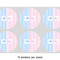 Striped w/ Whales 3" Multipurpose Round Labels - Sheet