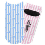 Striped w/ Whales Adult Ankle Socks