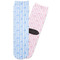 Striped w/ Whales Adult Crew Socks - Single Pair - Front and Back