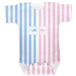 Striped w/ Whales Baby Bodysuit (Personalized)