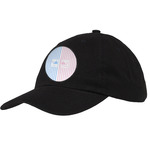 Striped w/ Whales Baseball Cap - Black (Personalized)