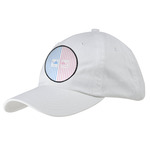 Striped w/ Whales Baseball Cap - White (Personalized)