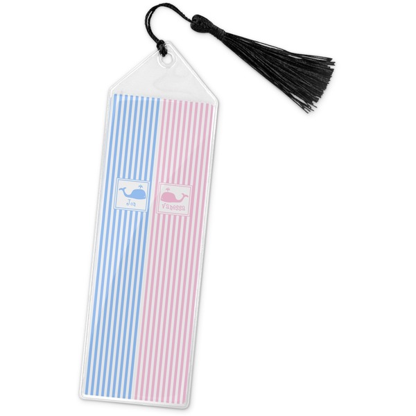 Custom Striped w/ Whales Book Mark w/Tassel (Personalized)