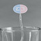 Striped w/ Whales Clear Plastic 7" Stir Stick - Oval - Main