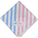 Striped w/ Whales Cloth Dinner Napkin - Single w/ Multiple Names