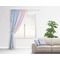 Striped w/ Whales Curtain With Window and Rod - in Room Matching Pillow