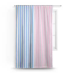 Striped w/ Whales Curtain Panel - Custom Size