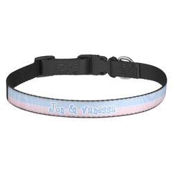 Striped w/ Whales Dog Collar (Personalized)