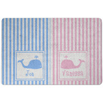 Striped w/ Whales Dog Food Mat w/ Multiple Names