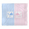 Striped w/ Whales Duvet Cover - King - Front