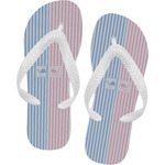 Striped w/ Whales Flip Flops (Personalized)