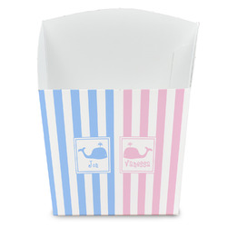 Striped w/ Whales French Fry Favor Boxes (Personalized)