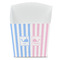 Striped w/ Whales French Fry Favor Box - Front View