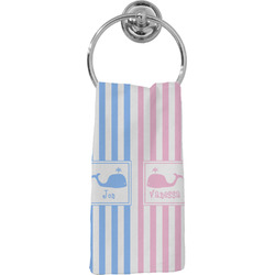 Striped w/ Whales Hand Towel - Full Print (Personalized)