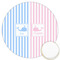 Striped w/ Whales Icing Circle - Large - Front