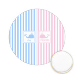 Striped w/ Whales Printed Cookie Topper - 2.15" (Personalized)