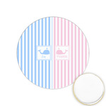 Striped w/ Whales Printed Cookie Topper - 1.25" (Personalized)