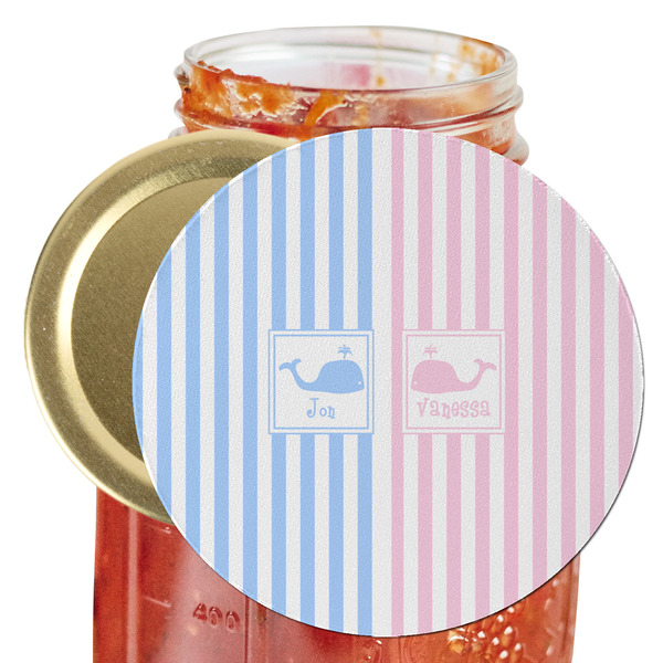 Custom Striped w/ Whales Jar Opener (Personalized)