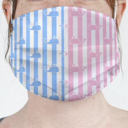 Striped w/ Whales Face Mask Cover