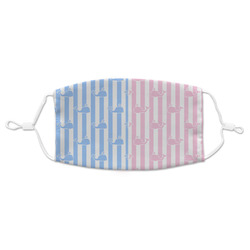 Striped w/ Whales Adult Cloth Face Mask - Standard